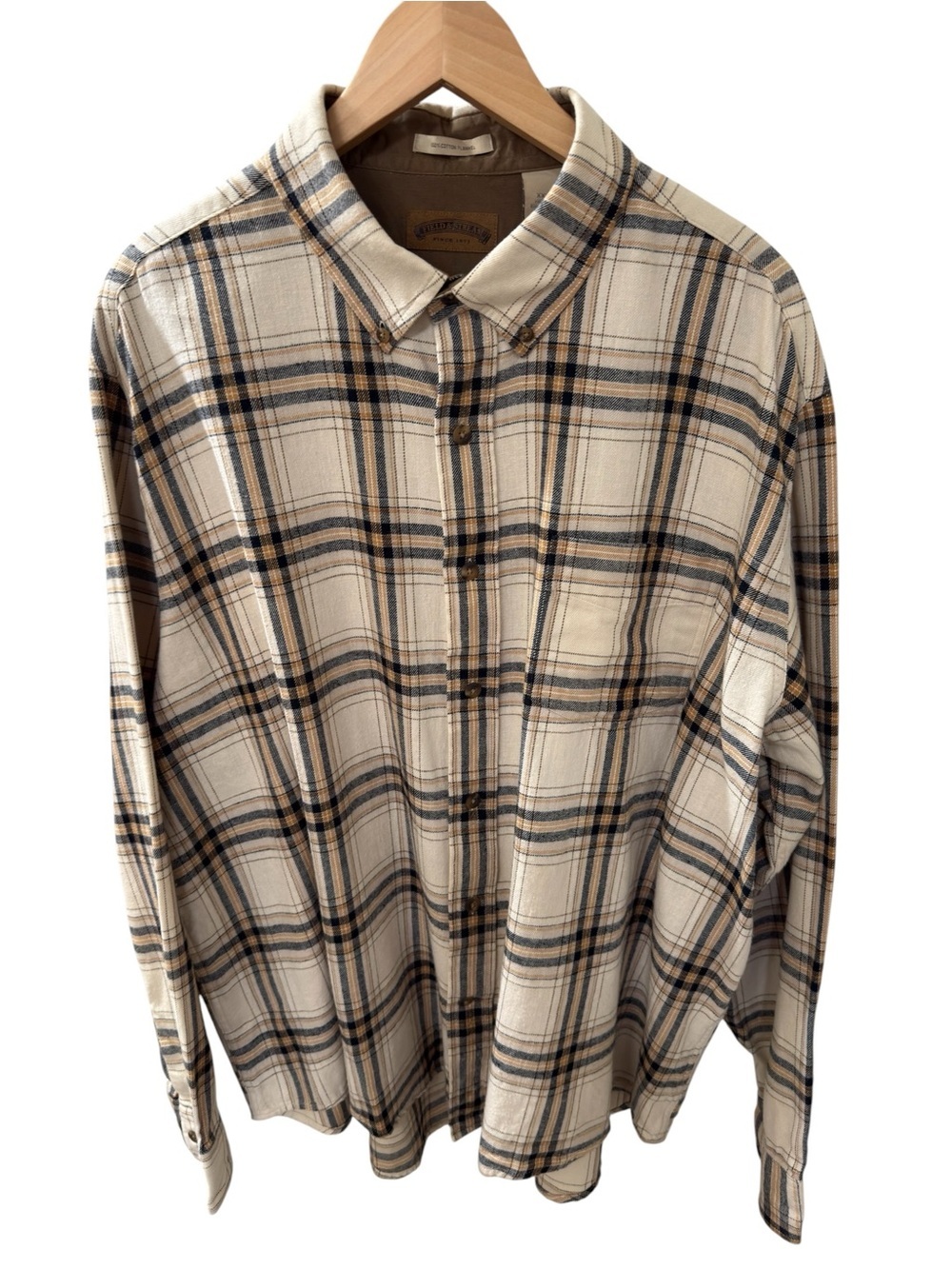 Field & Stream Plaid Flannel Shirt 100% Cotton Size XXL Lumberjack Cabin Plaid
